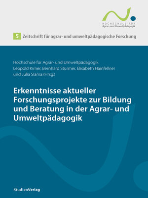 cover image of Zeitschrift für agrar- und umweltpädagogische Forschung 5